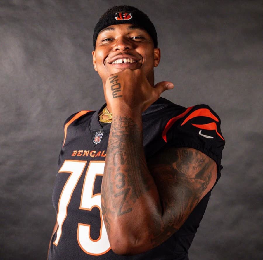 Orlando Brown Jr. portrait in Bengals uniform