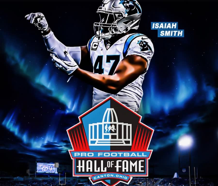 Carolina Panthers number 47, Pro Football Hall of Fame Game graphic